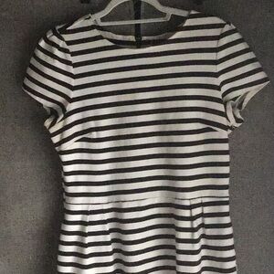 Striped Black and White Women's Dress